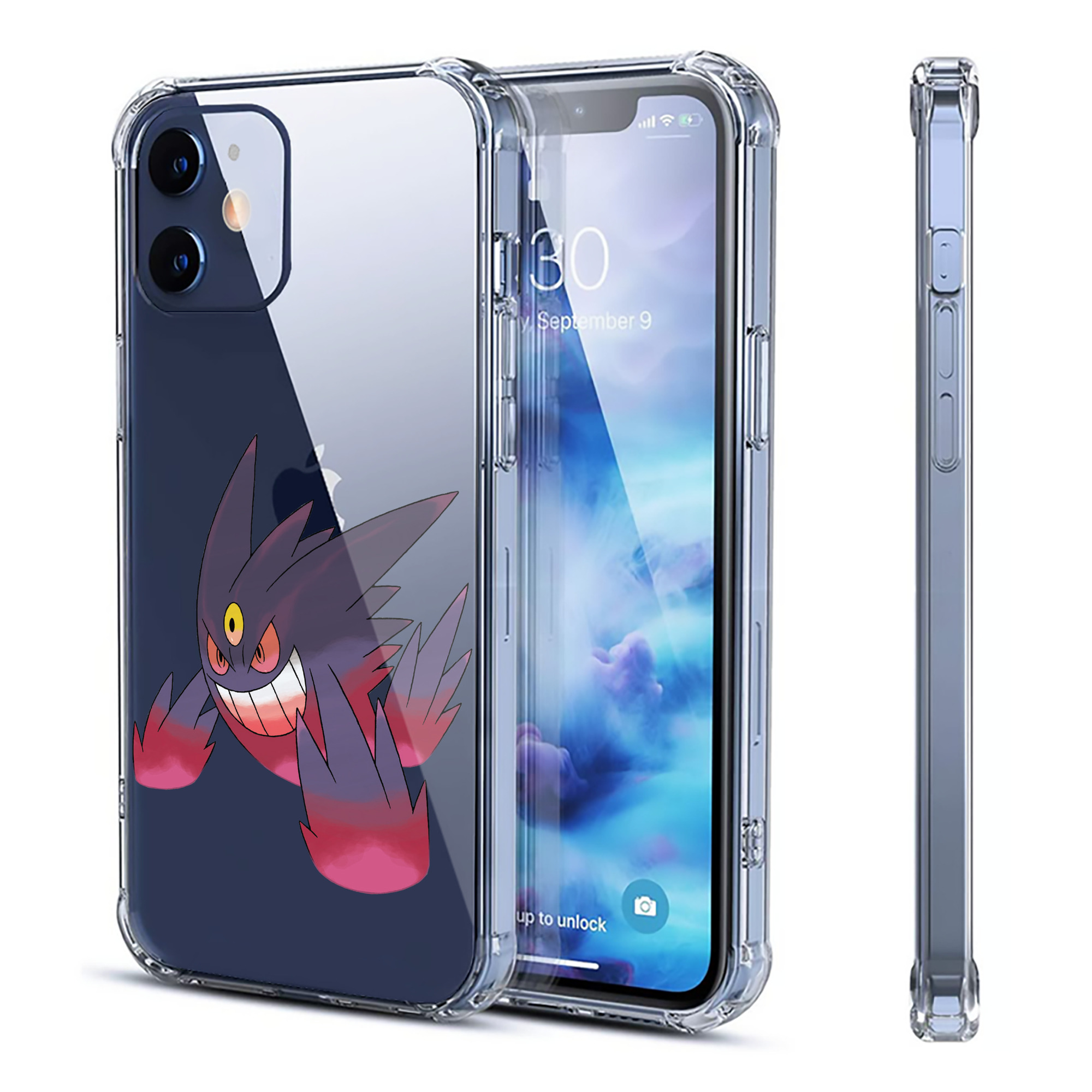 （画像用） ポケットモンスター Pokémon 【iPhone 12シリーズ対応】透明スマホケース（クリアソフトケース）